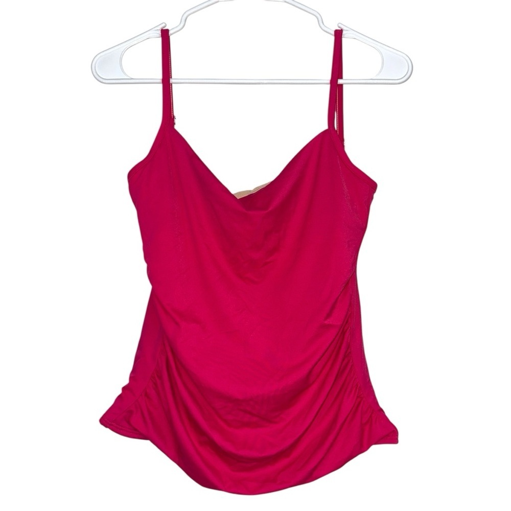 Miraclesuit Fuchsia Ruched Tankini Swim Top